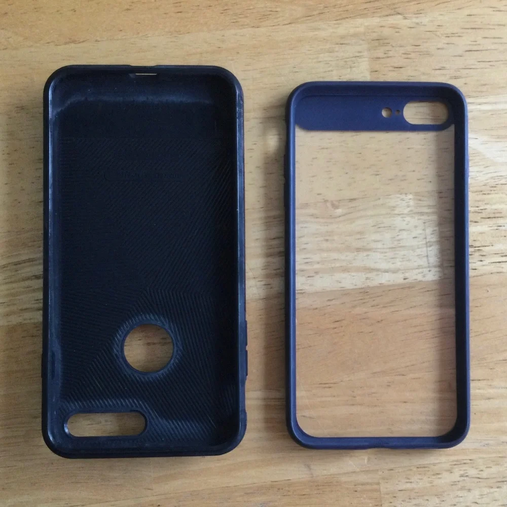 For iPhone 6 Plus | 7Plus| 8Plus Shockproof Metallic Slim Holder Case Cover 2PCs